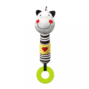 Baby Ono Plyšová pískací hračka s kousátkem Baby Ono zebra Zack
