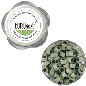 Eurostil Mikrogyűrű Alumínium - Platina szőke 100db 02915
