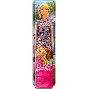 Mattel Barbie Chic baba lila szívecskés ruhában