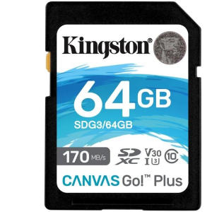 Kingston Canvas Go Plus SDXC 64GB Memóriakártya UHS-I U3 V30