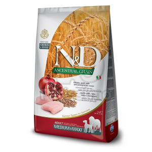 N&D N&D Ancestral Grain Dog Adult Medium & Maxi Chicken & Pomegranate 12 kg