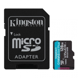 Kingston 128GB microSDXC Kingston Canvas Go! Plus UHS-I U3 V30 A2 + adapter (SDCG3/128GB)