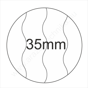  35mm BIZTONSÁGI - fehér körcímke (400 db/tek)