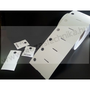  Függő etikett PVC 50x25 mm - időjárásálló etikett - nem öntapadós (10mm függesztő lyuk)