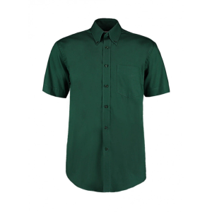 Kustom Kit Férfi rövid ujjú Ing Kustom Kit Classic Fit Premium Oxford Shirt SSL S, Sötétzöld