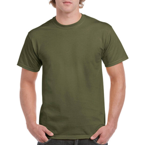 GILDAN Férfi póló Rövid ujjú Gildan Heavy Cotton Adult T-Shirt - M, Katonai zöld