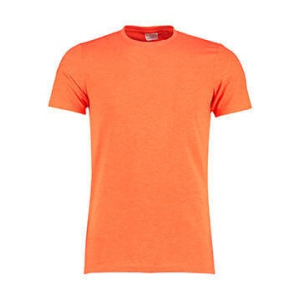 Kustom Kit Férfi rövid ujjú póló Kustom Kit Fashion Fit Superwash 60º Tee S, Bright Narancssárga Marl