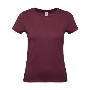 B and C Csomag akciós póló (minimum 3 db) Női rövid ujjú póló B&amp;C #E150 /women T-Shirt -XS, Burgundi vörös