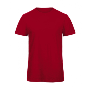 B and C Férfi rövid ujjú organikus felső B and C Organic Inspire Slub /men T-shirt S, Chic Piros