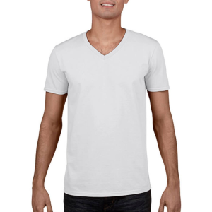 GILDAN Férfi póló Rövid ujjú Gildan Gildan Mens Softstyle V-Neck T-Shirt - XL, Fehér