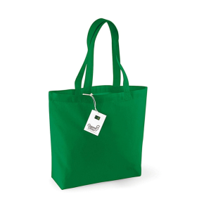 Westford Mill Uniszex organikus bevásárló táska Westford Mill Organic Cotton Shopper Egy méret, Kelly zöld