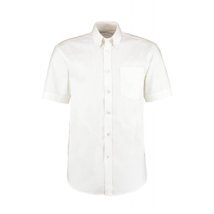 Kustom Kit Férfi rövid ujjú Ing Kustom Kit Classic Fit Premium Oxford Shirt SSL L, Fehér
