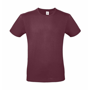 B and C Csomag akciós póló (minimum 3 db) Férfi rövid ujjú póló B&amp;C #E150 T-Shirt -L, Burgundi vörös