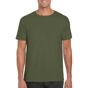 marka-logok-kicsi/gildan.jpg Férfi póló Rövid ujjú Gildan Softstyle Ring Spun T-Shirt - M, Katonai zöld