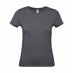 B and C Csomag akciós póló (minimum 5 db) Női rövid ujjú póló B&amp;C #E150 /women T-Shirt -XS, Sötétszürke