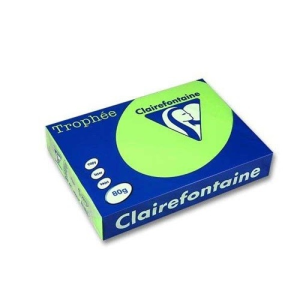 Clairefontaine Másolópapír színes Clairefontaine Trophée A/4 80g neonzöld 500 ív/csomag (2975)