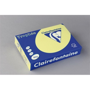 Clairefontaine Másolópapír színes Clairefontaine Trophée A/4 80g pasztell nárciszsárga 500 ív/csomag (1778)