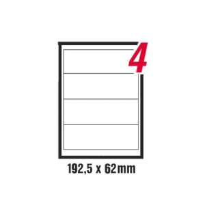 PD Office Etikett címke pd 192.5x62 mm szegéllyel 100 ív 400 db/doboz