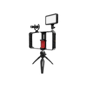 SYNCO Vlogger Kit 1 vlogging szett okostelefonokhoz, mikrofon, Led, mini állvány, mobiltelefon cage