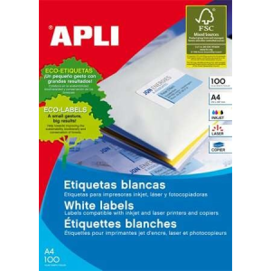 APLI Etikett, univerzális, 99,1x38,1 mm, kerekített sarkú, APLI, 1400 etikett/csomag