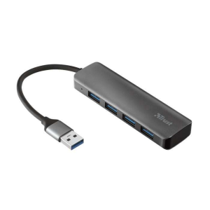 Trust USB elosztó-HUB, 4 port, alumínium, USB 3.2 Gen 1, TRUST Halyx
