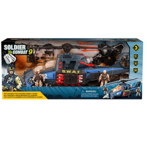 Magic Toys Soldier Combat 9 S.W.A.T. helikopter akciófigurákkal