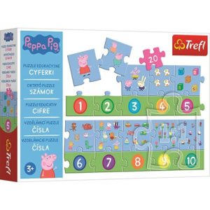 Trefl Peppa malac: Számok oktató puzzle 20 db-os – Trefl