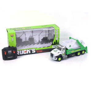 Magic Toys RC távirányítós konténer szállító autó zöld színben fénnyel