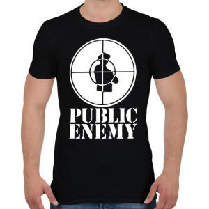 PRINTFASHION Public Enemy - Férfi póló - Fekete