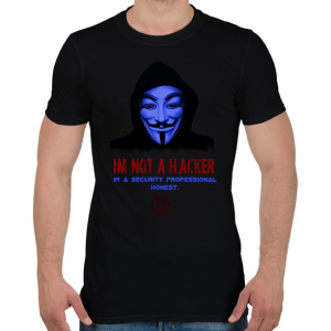 PRINTFASHION im a not hacker-anonimus - Férfi póló - Fekete