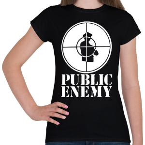 PRINTFASHION Public Enemy - Női póló - Fekete