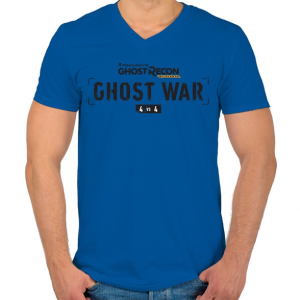 PRINTFASHION Tom Clancy's Ghost Recon WAR - Férfi V-nyakú póló - Királykék