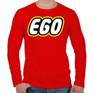PRINTFASHION Ego - Férfi hosszú ujjú póló - Piros