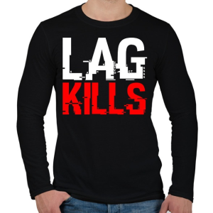 PRINTFASHION Lag Kills - Férfi hosszú ujjú póló - Fekete