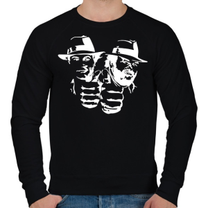 PRINTFASHION Bud Spencer and Terence Hill - White - Férfi pulóver - Fekete