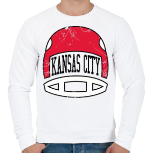 PRINTFASHION Kansas city - Férfi pulóver - Fehér