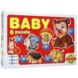 Magyar Gyártó Baby Puzzle erdei állatok - D-Toys