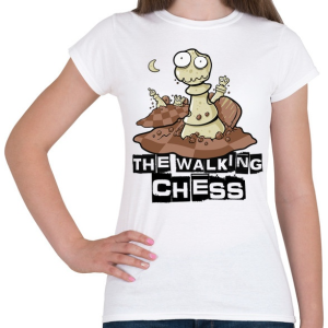 PRINTFASHION Sakk zombie - the walking chess - Női póló - Fehér
