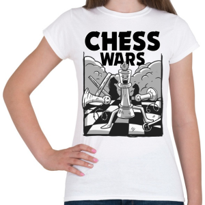 PRINTFASHION Sakk - chess wars - Női póló - Fehér