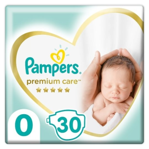 Pampers Premium Care pelenka, Koraszülött 0, 1-3 kg, 30 db