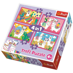 Trefl Láma vakációja 4 az 1-ben puzzle - Trefl