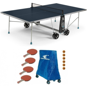  Cornilleau 100X Outdoor KÉK kültéri időjárásálló pingpong asztal családi komplett kiegészítő felsz
