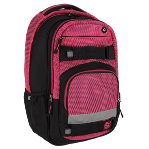 Spirit : Campus fekete és pink lekerekített iskolatáska, hátizsák