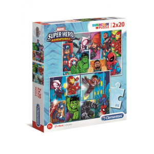 Clementoni Marvel Superhősök - 2X20 Puzzle - Clementoni