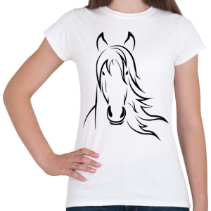 PRINTFASHION Ló minta - Női póló - Fehér