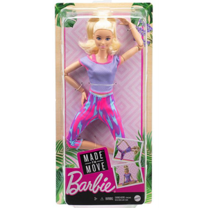 Mattel Barbie: Hajlékony jógababa szõke hajjal lila ruhában - Mattel