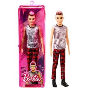 Mattel Barbie Fashionista fiú baba kockás nadrágban – Mattel