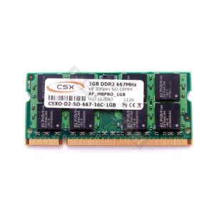 CSX Notebook 1GB DDR2 (667Mhz, 64x8) SODIMM memór