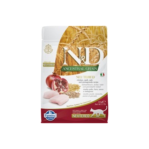 N&D Ancestral Grain Cat Csirke Adult ivartalanított 300g