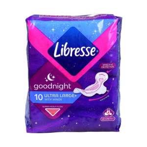 Essity Hungary Kft. Libresse Ultra Thin Goodnight vékony, szárnyas egészségügyi betét éjszakai használatra 10x